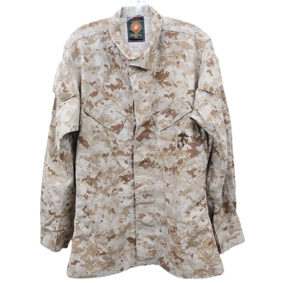 VTG 90s USMC Department Of US Navy Digital Camo Uniform Jacket Mens Size SM-REG - Picture 1 of 10